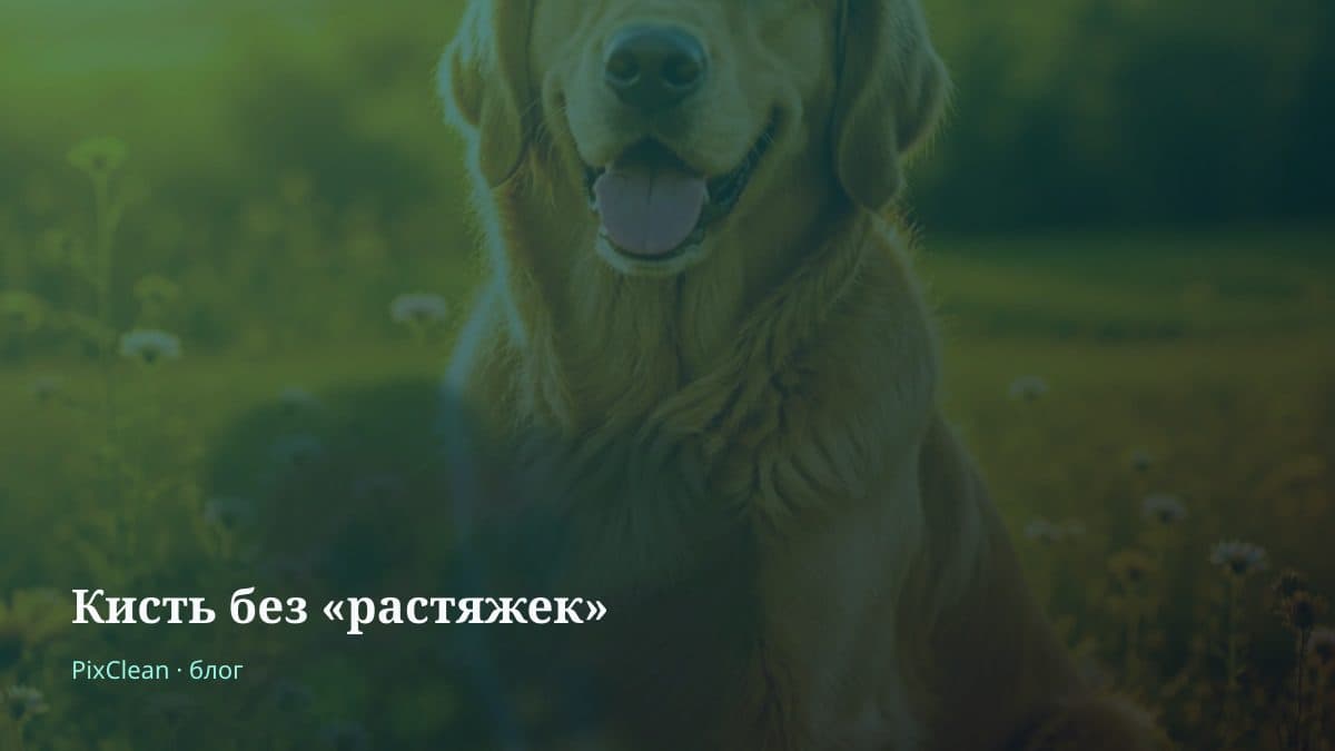 Пример зоны для аккуратной кисти